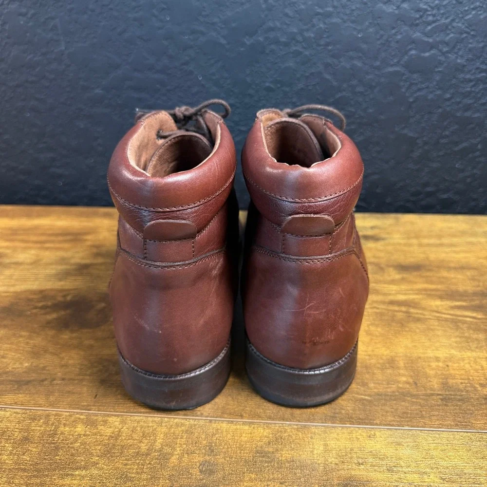 Impulse Steeple Gate 06 97 Brown Leather Ankle Moc Toe Boots Mens 12